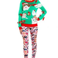Tipsy Elves Meowy Christmas Leggings Women 5 Tipsy Elves Meowy Christmas Leggings Women