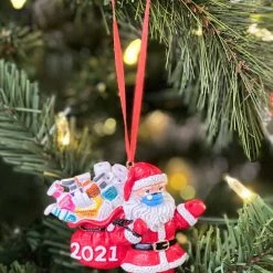 Tipsy Elves 2021 Masked Santa 3D Ornament Holidays & Occasions