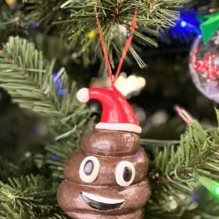 Tipsy Elves Holidays & Occasions Poo Santa 3D Ornament