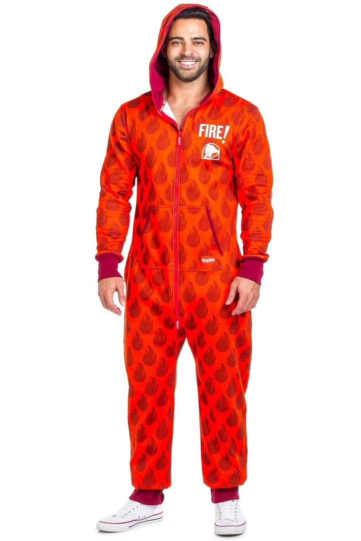 Tipsy Elves Men's Taco Bell Straight Fire Jumpsuit 4 Tipsy Elves Men's Taco Bell Straight Fire Jumpsuit