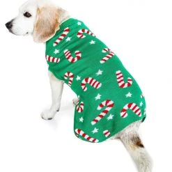 Tipsy Elves Holidays & Occasions Candy Cane Dog Ugly Christmas Sweater