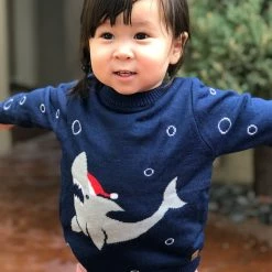 Tipsy Elves Baby / Toddler Sea Sleigher Ugly Christmas Sweater