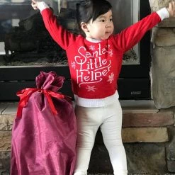 Tipsy Elves Kids & Baby Baby / Toddler Santa's Little Helper Ugly Christmas Sweater