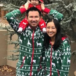 Tipsy Elves Baby / Toddler Red Fair Isle Jumpsuit Holidays & Occasions