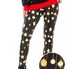 Tipsy Elves Gold Foil Ornament Leggings Women