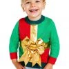 Tipsy Elves Kids & Baby Baby / Toddler Little Present Ugly Christmas Sweater