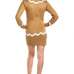 Tipsy Elves Women's Gingerbread Sweater Dress 7 Tipsy Elves Women's Gingerbread Sweater Dress