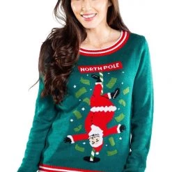 Tipsy Elves Women's North Pole Dancer Ugly Christmas Sweater