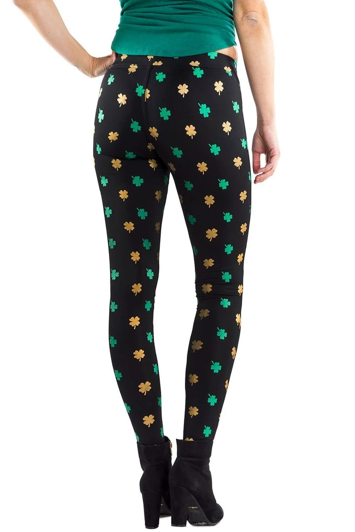Tipsy Elves Women Clover Leggings 2 Tipsy Elves Women Clover Leggings