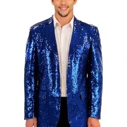 Tipsy Elves Blue Sequin All Over Blazer