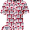 Tipsy Elves Men's Americold One Budweiser Button Down Shirt Patriotic