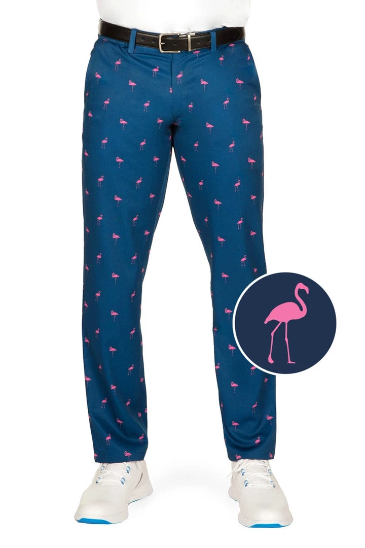 Tipsy Elves Men's Fairway Flamingo Golf Pants 1 Tipsy Elves Men's Fairway Flamingo Golf Pants