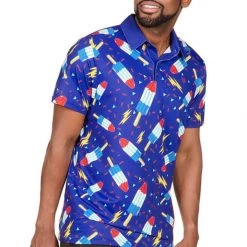 Tipsy Elves Patriotic Men's Grand Finale Golf Polo 7 Tipsy Elves Patriotic Men's Grand Finale Golf Polo