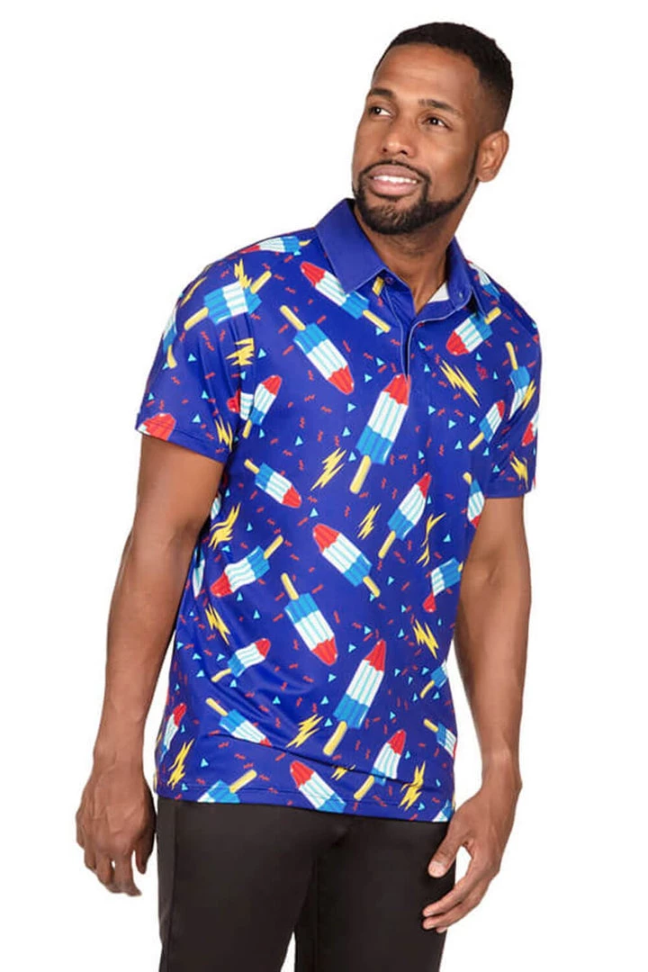Tipsy Elves Patriotic Men's Grand Finale Golf Polo 3 Tipsy Elves Patriotic Men's Grand Finale Golf Polo