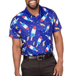 Tipsy Elves Patriotic Men's Grand Finale Golf Polo 8 Tipsy Elves Patriotic Men's Grand Finale Golf Polo