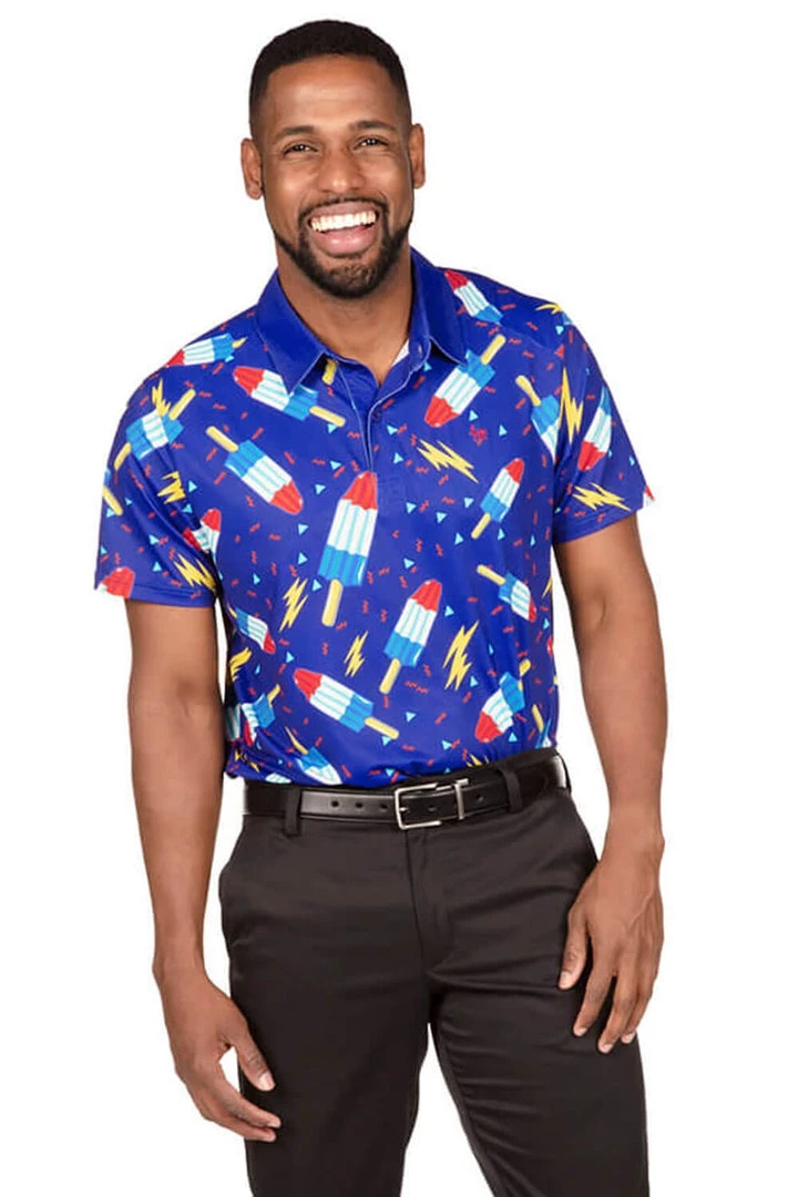 Tipsy Elves Patriotic Men's Grand Finale Golf Polo 4 Tipsy Elves Patriotic Men's Grand Finale Golf Polo