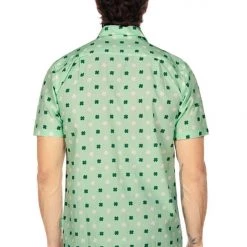 Tipsy Elves Men's Mint Clover Button Down Shirt 6 Tipsy Elves Men's Mint Clover Button Down Shirt