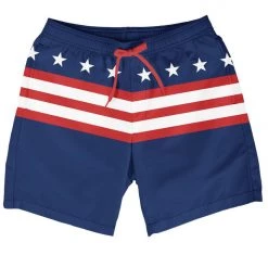 Tipsy Elves Old Glory Stretch Swim Trunks
