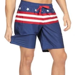 Tipsy Elves Old Glory Stretch Swim Trunks