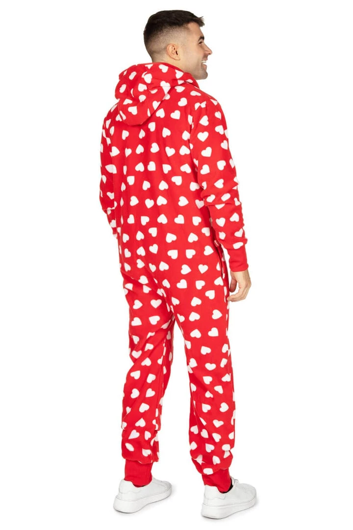 Tipsy Elves Men's Beating Hearts Jumpsuit & Gift Box 2 Tipsy Elves Men's Beating Hearts Jumpsuit & Gift Box