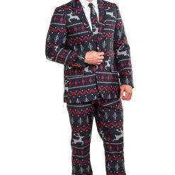 Tipsy Elves Men Rage Deer Blazer W/ Tie