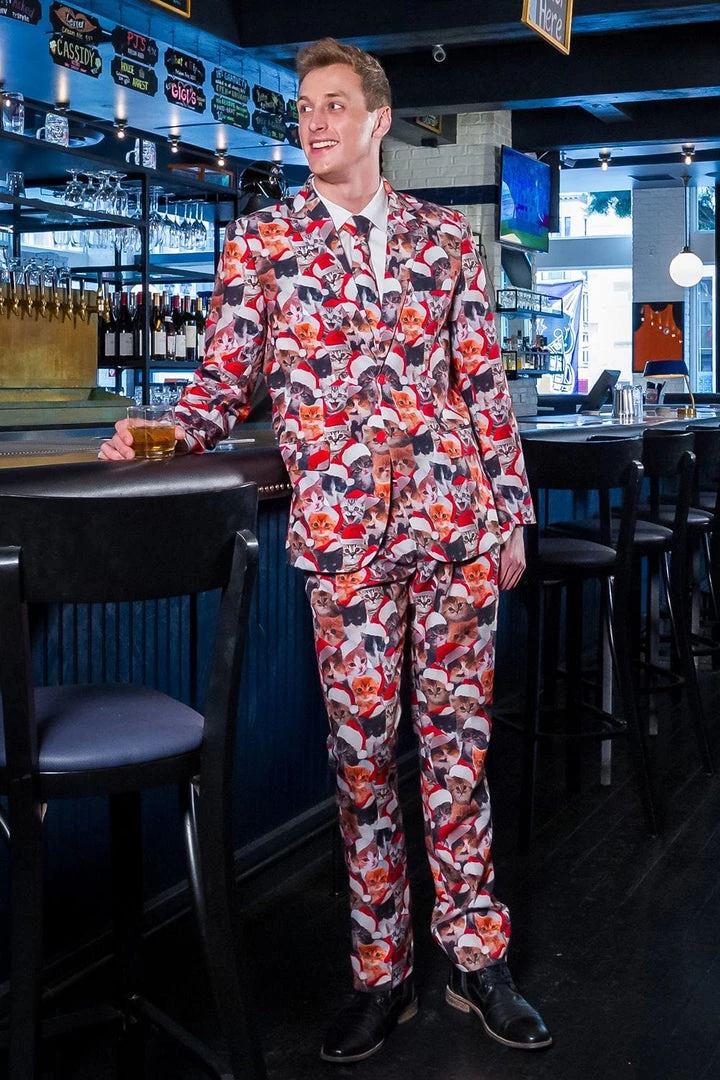 Tipsy Elves Meowy Christmas Blazer W/ Tie 5 Tipsy Elves Meowy Christmas Blazer W/ Tie