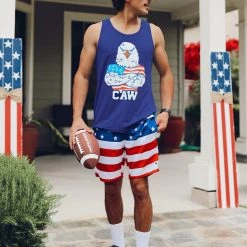 Tipsy Elves Men's Patriotic Caw Tank