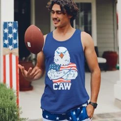 Tipsy Elves Men's Patriotic Caw Tank
