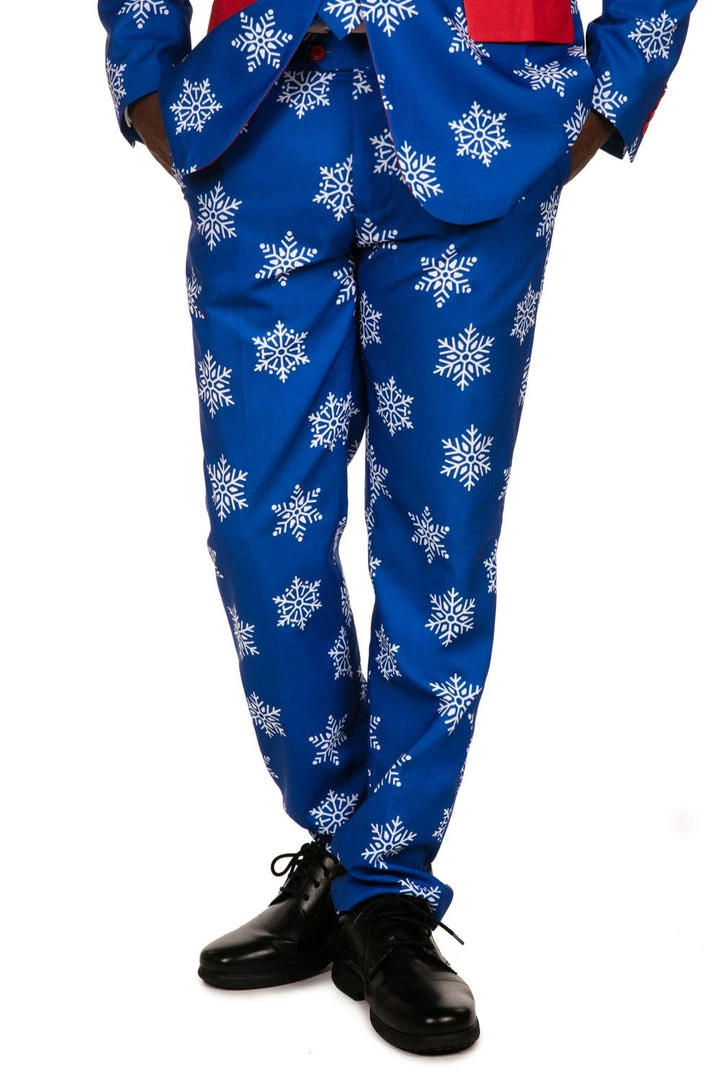Tipsy Elves Men's Blue Snowflake Suit Pants 1 Tipsy Elves Men's Blue Snowflake Suit Pants
