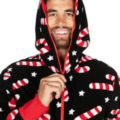 Tipsy Elves Men's Candy Cane Lane Jumpsuit