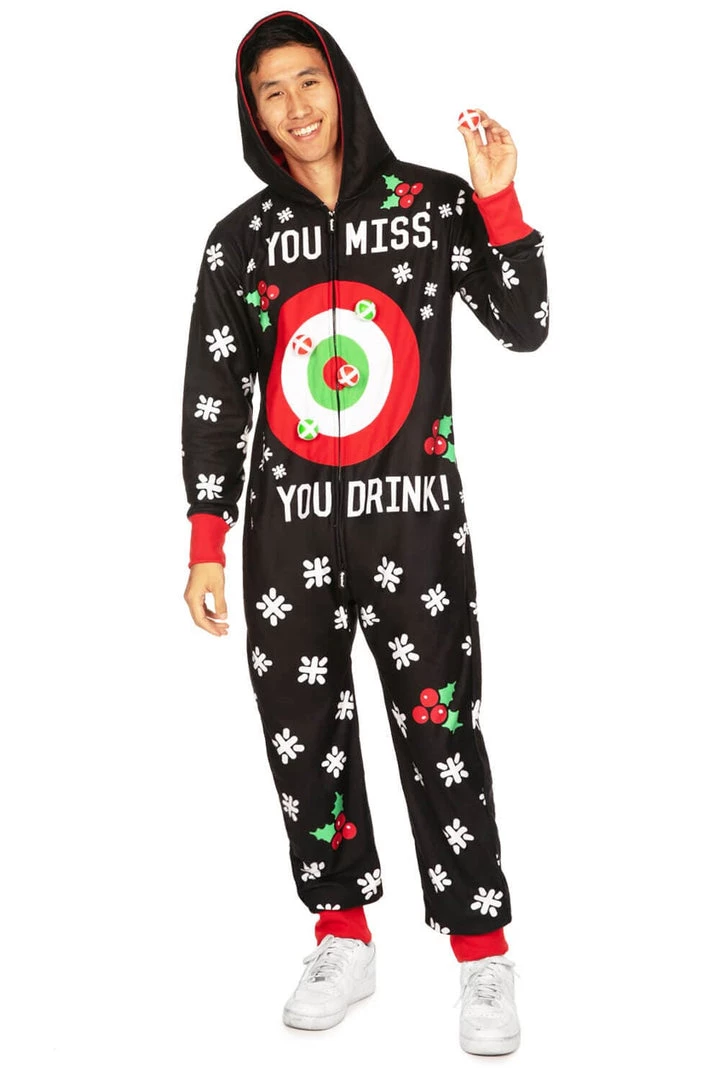 Tipsy Elves Men's Drinking Game Jumpsuit 1 Tipsy Elves Men's Drinking Game Jumpsuit