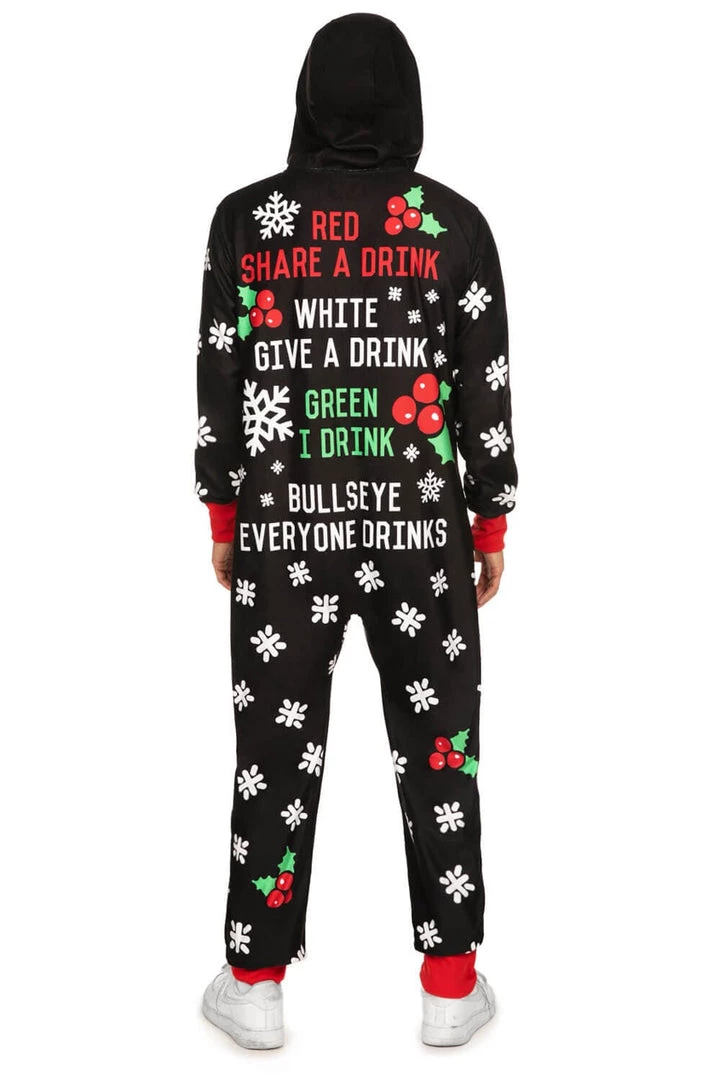 Tipsy Elves Men's Drinking Game Jumpsuit 2 Tipsy Elves Men's Drinking Game Jumpsuit