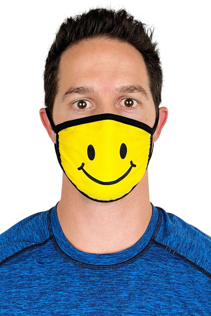 Tipsy Elves Smiley Cloth Face Mask (Yellow) Holidays & Occasions 1 Tipsy Elves Smiley Cloth Face Mask (Yellow) Holidays & Occasions