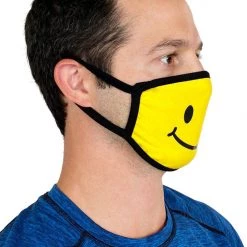 Tipsy Elves Smiley Cloth Face Mask (Yellow) Holidays & Occasions 5 Tipsy Elves Smiley Cloth Face Mask (Yellow) Holidays & Occasions