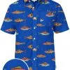 Tipsy Elves Men's Fish Fish Bish Hawaiian Shirt