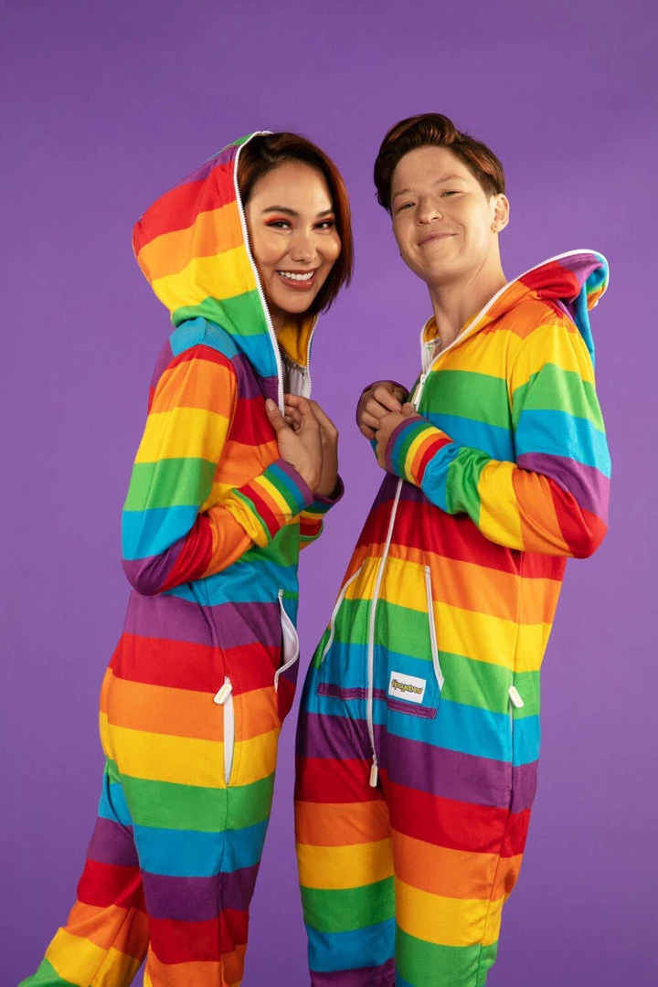 Tipsy Elves Rainbow Jumpsuit - Women's Cut 6 Tipsy Elves Rainbow Jumpsuit - Women's Cut