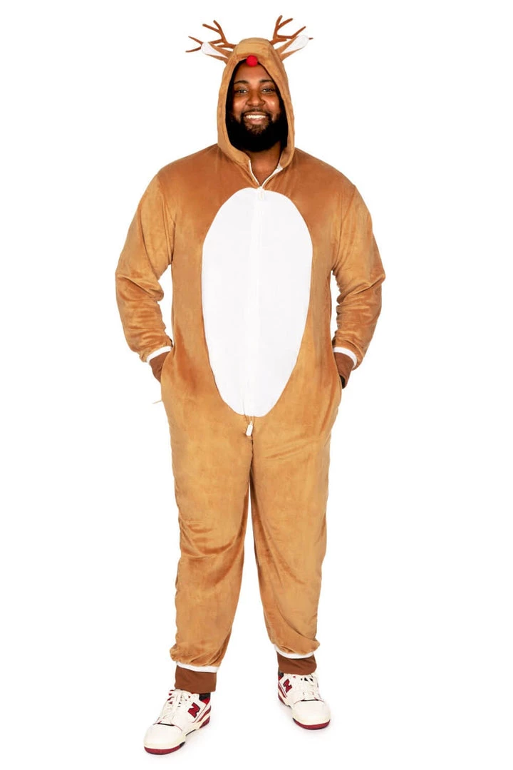 Tipsy Elves Men's Rudolph Big And Tall Jumpsuit 1 Tipsy Elves Men's Rudolph Big And Tall Jumpsuit