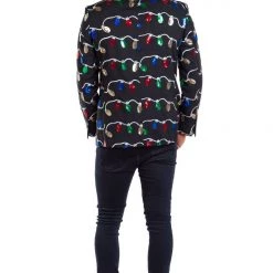 Tipsy Elves Men Sequin Tangle Wrangler Blazer With Tie