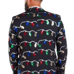 Tipsy Elves Men Sequin Tangle Wrangler Blazer With Tie