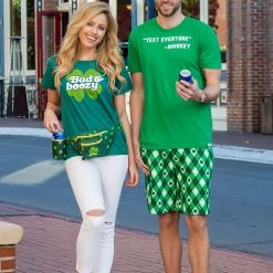 Tipsy Elves Green And Gold Clover Fanny Pack