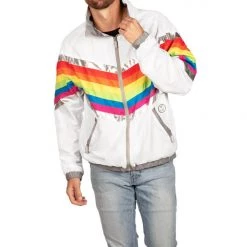 Tipsy Elves Rainbow Pro Windbreaker Jacket - Men's Cut