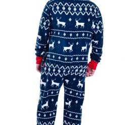 Tipsy Elves Men's Blue Reindeer Jumpsuit