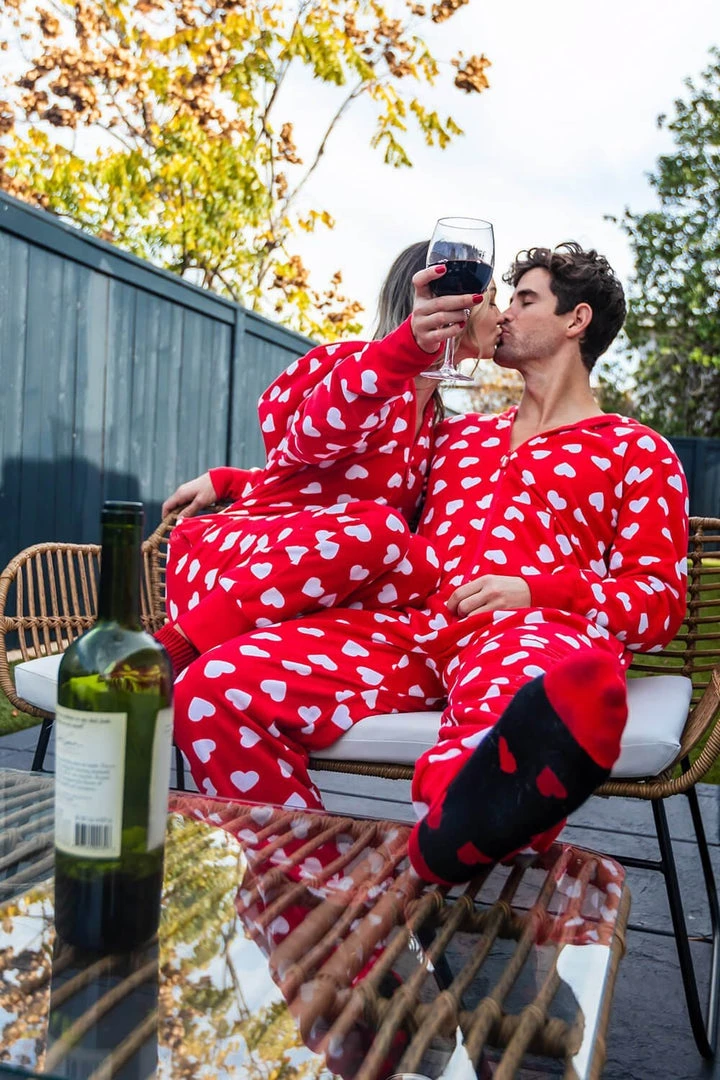 Tipsy Elves Men's Beating Hearts Jumpsuit & Gift Box 5 Tipsy Elves Men's Beating Hearts Jumpsuit & Gift Box