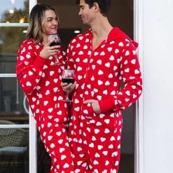 Tipsy Elves Men's Beating Hearts Jumpsuit & Gift Box 11 Tipsy Elves Men's Beating Hearts Jumpsuit & Gift Box