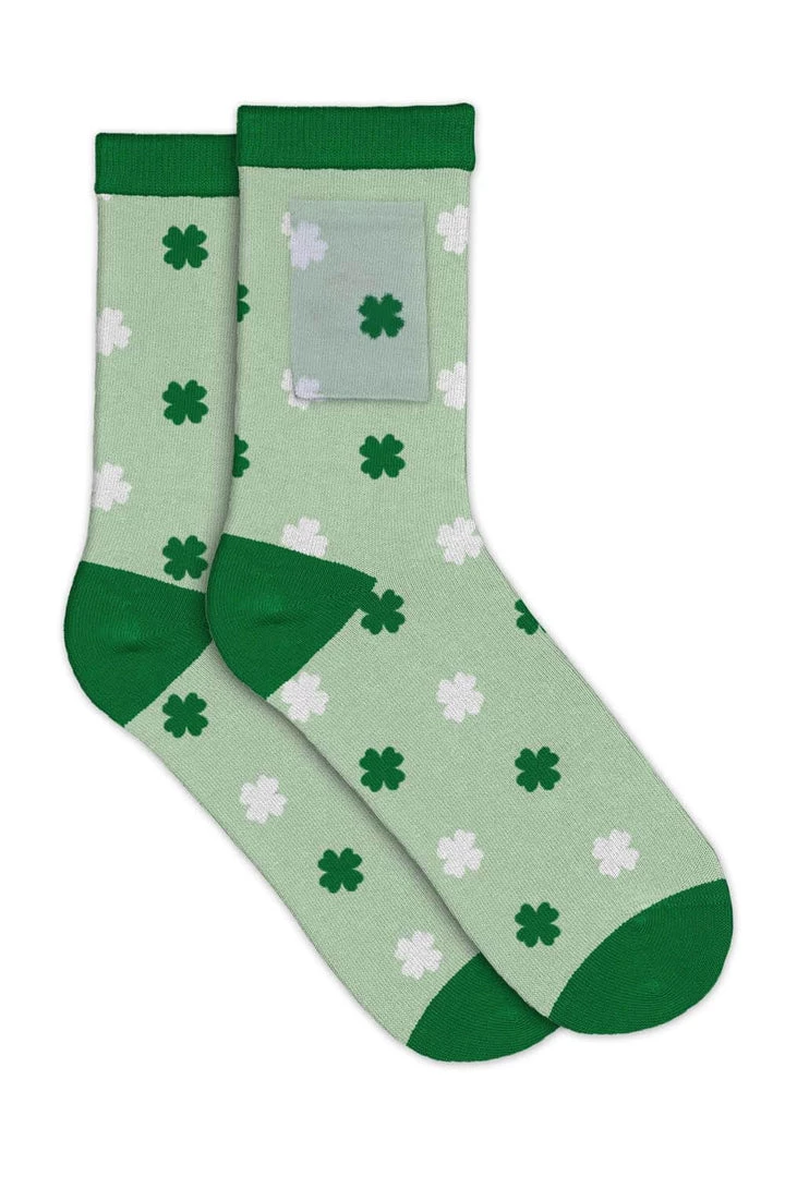 Tipsy Elves Women's Shamrock Savvy Socks With Pocket 1 Tipsy Elves Women's Shamrock Savvy Socks With Pocket