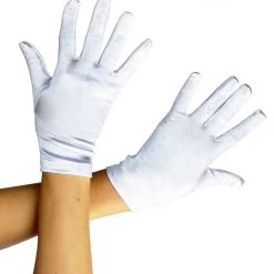 Tipsy Elves Women's White Satin Gloves