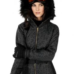 Tipsy Elves Women's Midnight Leopard Snow Suit