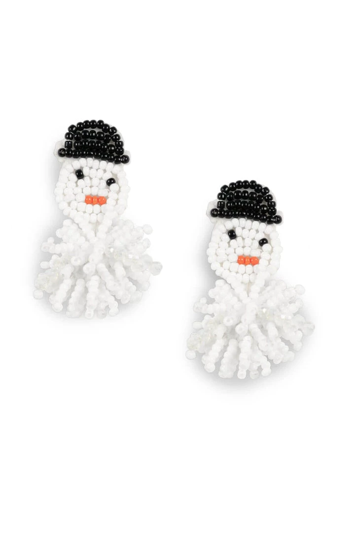 Tipsy Elves Women Beaded Snowman Earrings 1 Tipsy Elves Women Beaded Snowman Earrings
