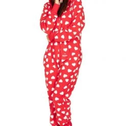 Tipsy Elves Women's Beating Hearts Jumpsuit & Gift Box