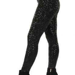 Tipsy Elves Black Sequin High Waisted Leggings Women